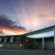 Outdoor view of the Grumbacher building at York College