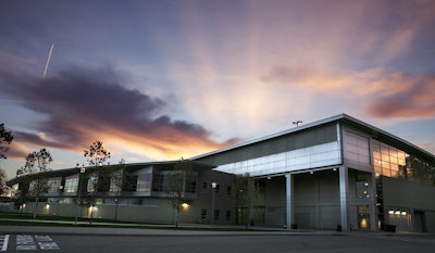 Outdoor view of the Grumbacher building at York College