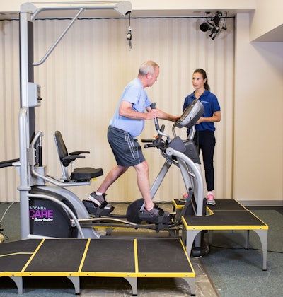The Madonna ICARE by SportsArt rehabilitation equipment delivers more positive outcomes, inspires confidence, and helps people envision—and accomplish—what they can do instead of focusing on what they can’t do.