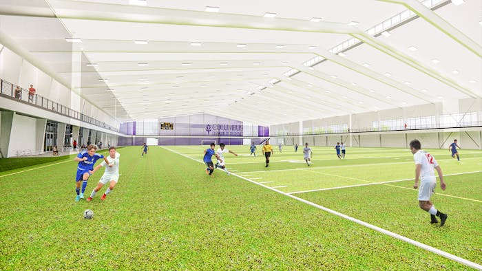 Columbus Community Hospital's new fieldhouse project includes an indoor soccer and more.