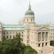 The Indiana Statehouse in Indianapolis.