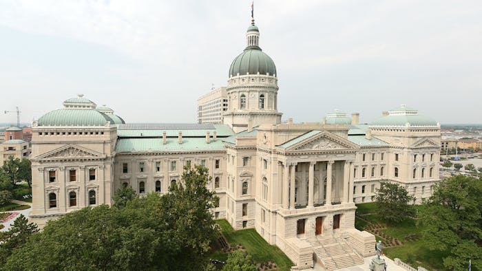 The Indiana Statehouse in Indianapolis.