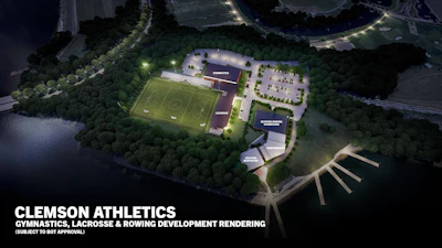 Clemson Rendering Gymnastics Lacrosse Rowing