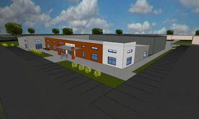 A rendering from June 2021 of the planned Crawford County Recreation Center at Lincoln Trail College.