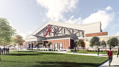 Planned competition arena at the University of Alabama in Tuscaloosa.