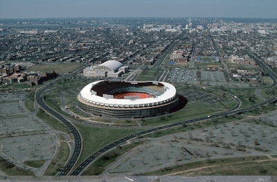 Rfk Stadium Aerial Photo, Looking Towards Capitol, 1988