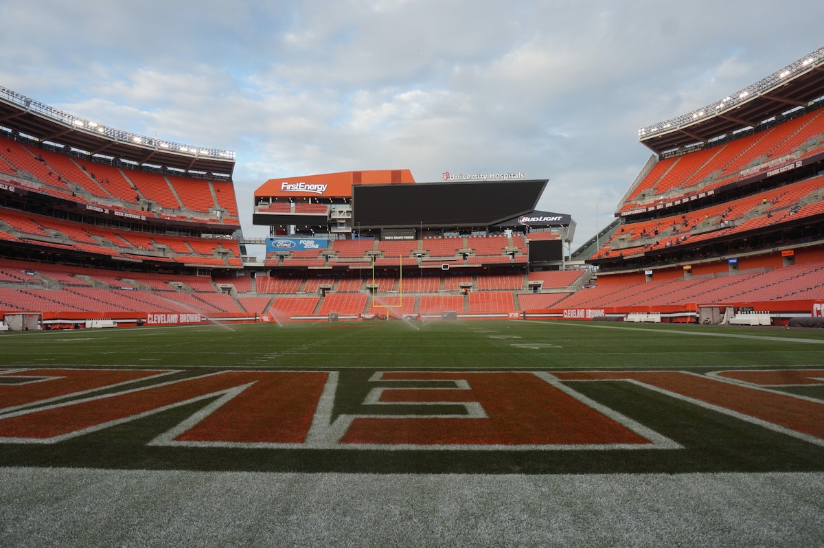 Why did someone vandalise the Cleveland Browns home field at the FirstEnergy  Stadium? - AS USA