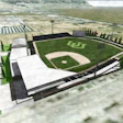 The university says the image is a rendering only, and the final stadium design may differ due to changes during the design process.