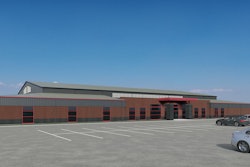 Architect rendering of new indoor practice facility.