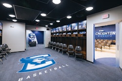 Creighton Bluejays Locker Room Theater View Courtesy Of Athletic Branding Co