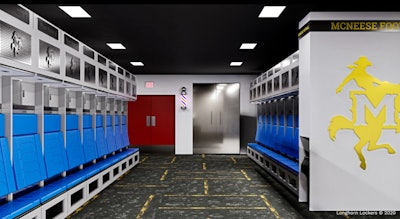 Mc Neese Football Locker Room Rendering2