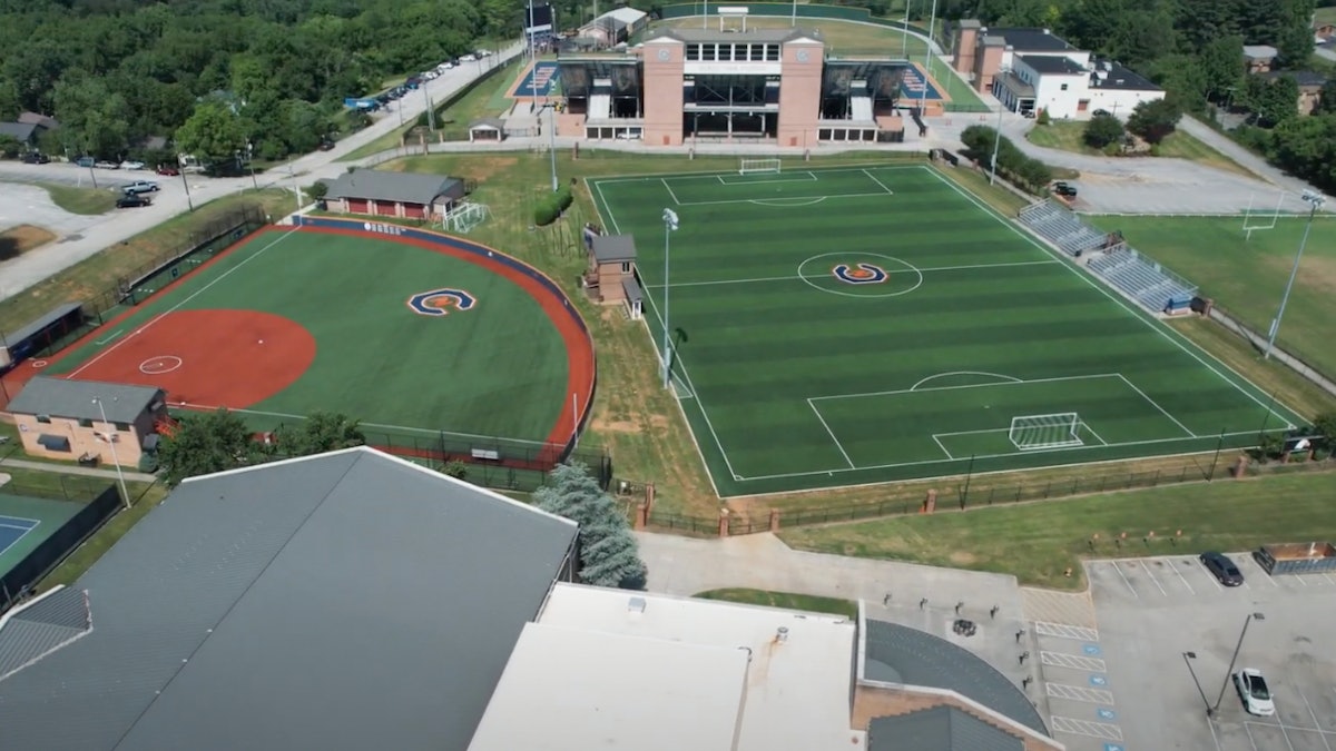 Watch: A Flyover View of Carson Newman U #39 s Outdoor Fields Athletic