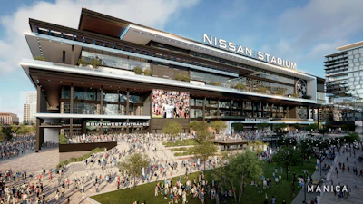 A rendering of the new Nissan Stadium in Nashville.