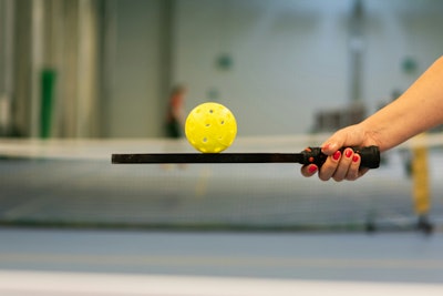 Pickleball paddle and ball
