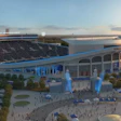 Rendering of the renovated Simmons Bank Liberty Stadium, home of the Tigers football team.