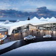 Connecting the two hockey facilities will be a new concourse entrance, featuring a modern origami building design.
