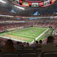 Renderings including views of the planned Chairman's Lounge and Stadium Club at Mercedes-Benz Stadium.