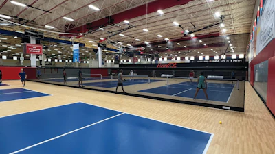 Pickleball Conversion Facility Mesh Divider