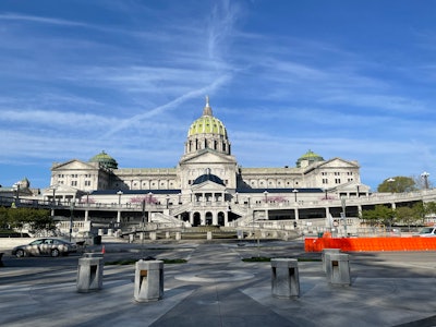 Pennsylvania State Capitol East Side April 2022