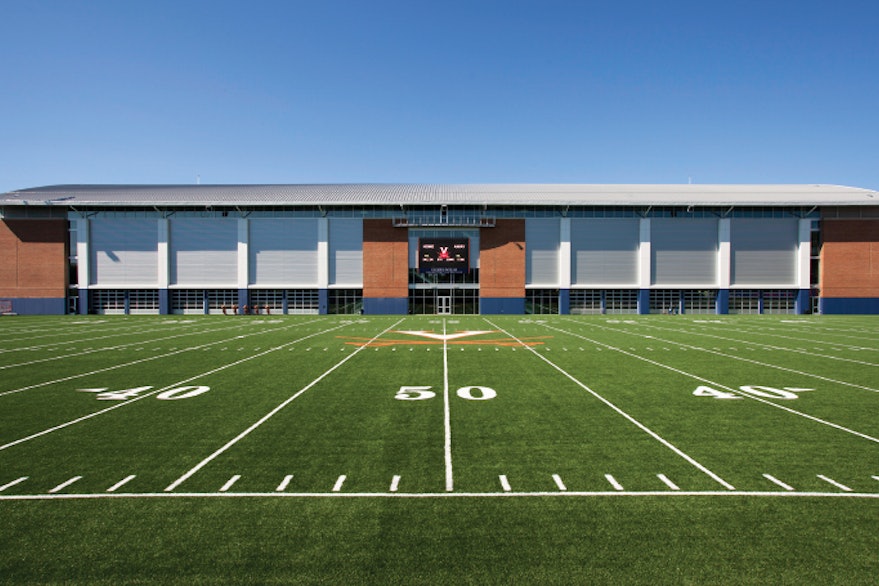 George Welsh Indoor Football Practice Facility University Of Virginia Athletic Business George Welsh Indoor Football Practice Facility University Of Virginia Athletic Business