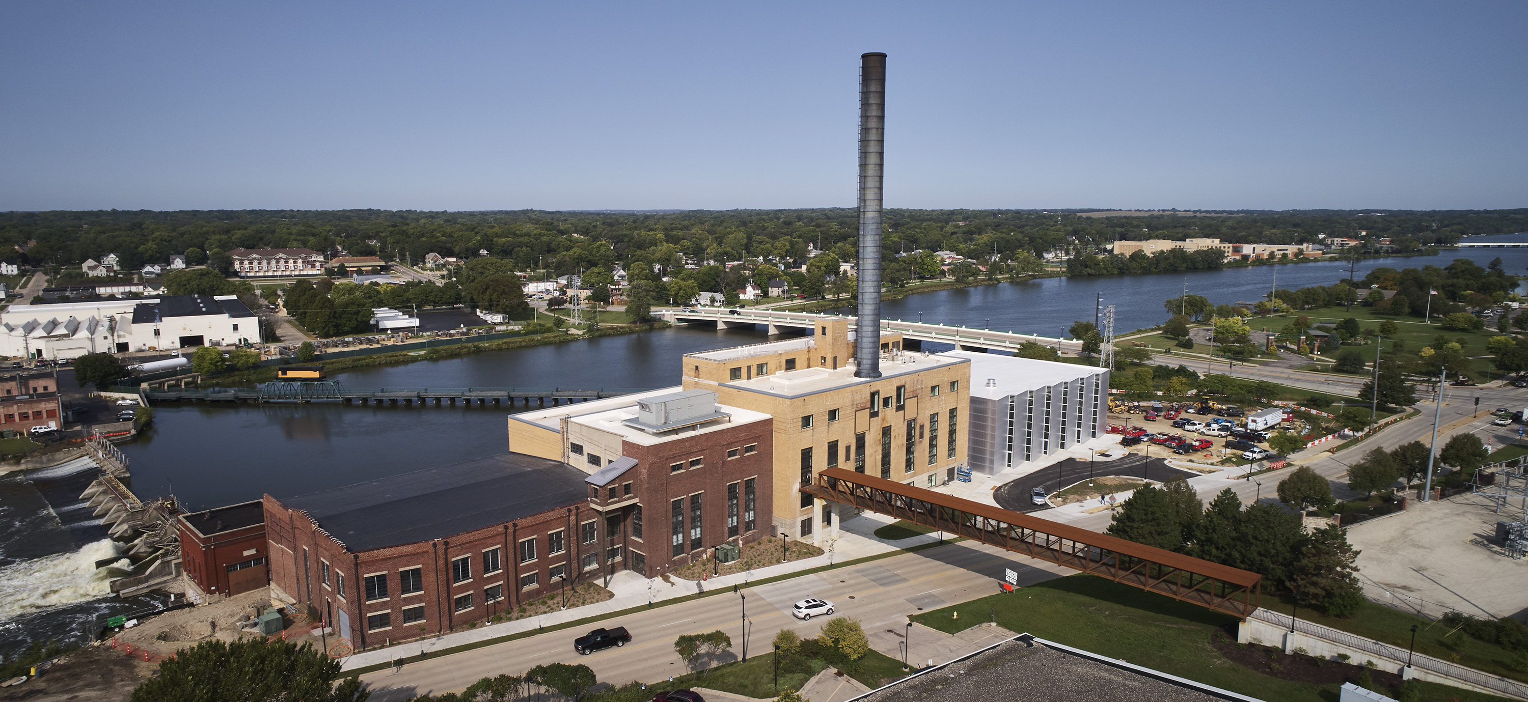 3 Beloit Powerhouse Aerial View Of Existing Building C Tom Harris Courtesy Studio Gang