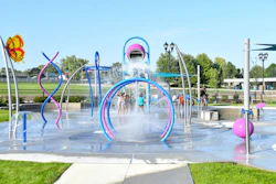 Romeoville Splash Pad Dumping Bucket