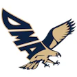 Navy Eagles athletic logo with stylized eagle in navy blue and gold