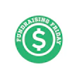 Fundraising Friday logo with dollar sign in green circular design