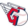 Cleveland Guardians baseball team logo with winged baseball and team initial