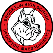 Brockton High School mascot logo with boxer dog emblem