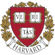 Harvard University official seal with crimson shield and 'Veritas' books