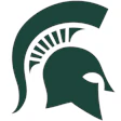 Michigan State Spartans official helmet logo in dark green