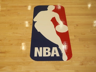 Nba Logo On Robbins Floor