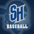 SH Baseball team logo with dimensional blue and white letters