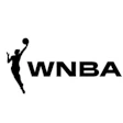 WNBA logo with basketball player silhouette in mid-jump