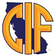 CIF logo with California state outline in navy blue and gold