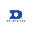 Daktronics blue logo with stylized geometric letter D