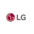 LG corporate logo with red circular emblem and gray text