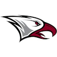 Fierce eagle head sports logo in black, white, and red