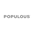 Populous corporate logo in minimalist gray typography