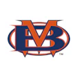 MVB monogram logo in navy blue and orange with trademark symbol