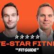 Two fitness professionals against orange background for Five-Star Fitness brand