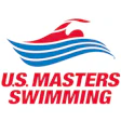U.S. Masters Swimming official logo with red and blue wave design