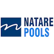 Natare Pools logo with blue wave symbol and navy blue lettering