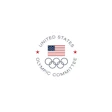 United States Olympic Committee official logo with flag and Olympic rings
