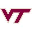 Virginia Tech VT logo in maroon and orange