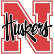 Nebraska Huskers official athletic logo with red N and black script text