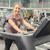 Tara Rouse, director of the Pearl River Community College Wellness Center, uses one of SportsArt’s ECO-POWR™ treadmills.