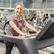 Tara Rouse, director of the Pearl River Community College Wellness Center, uses one of SportsArt’s ECO-POWR™ treadmills.