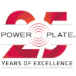 Power Plate 25 Years of Excellence logo in red and white